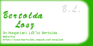 bertolda losz business card